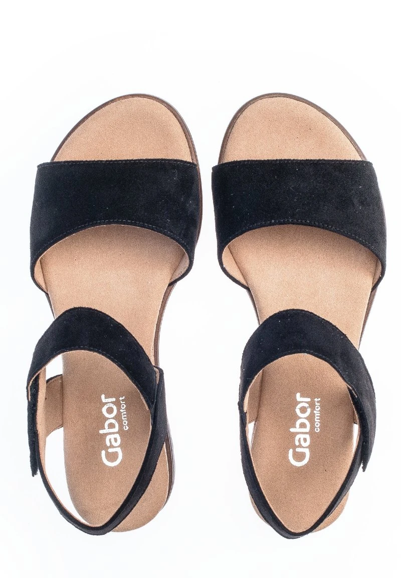 Gabor Comfort Keilsandalette - Schwarz Kork/schw 2 Gabor Comfort Keilsandalette - Schwarz Kork/schw – Bild 2