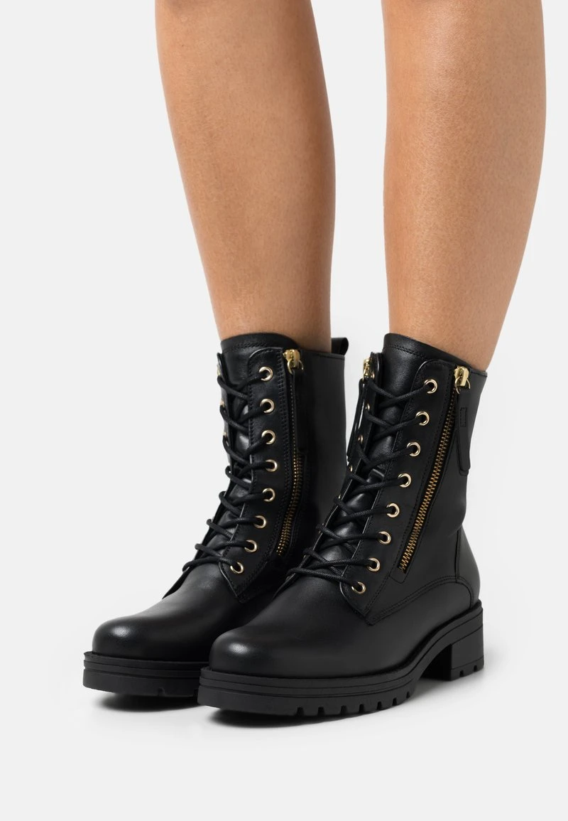 Gabor Comfort Schnürstiefelette - Schwarz/gold 1 Gabor Comfort Schnürstiefelette - Schwarz/gold