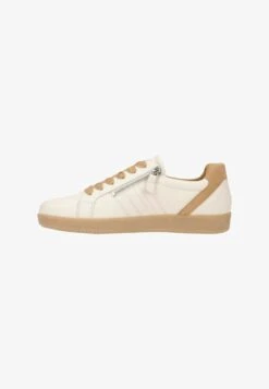 Gabor BEQUEME HALBSCHUHE FÜR DAMEN IN BEIGE - Sportlicher Schnürer - Off White / Light Brown / Caramel