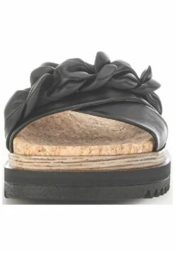 Gabor Pantolette Flach - Schwarz Kork Uni -Gabor Schuhe Geschaft 31be06be59cd4aea90c7c46d77711b77