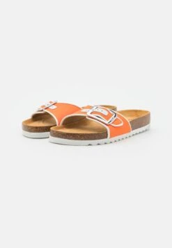 Gabor Pantolette Flach - Orange/weiß -Gabor Schuhe Geschaft 3a674e8c782346fb94f37aad81f9fb60
