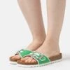 Gabor Pantolette Flach - Verde/weiß