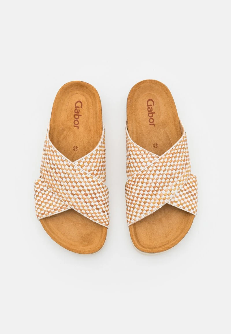 Gabor Pantolette Flach - Natur/weiss 6 Gabor Pantolette Flach - Natur/weiss – Bild 6