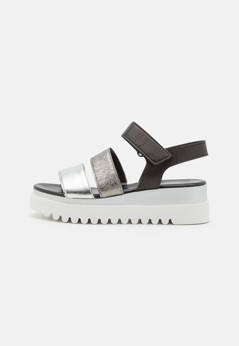 Gabor Plateausandalette - Silber/stone/schwarz 2 Gabor Plateausandalette - Silber/stone/schwarz – Bild 2