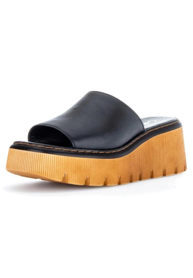 Gabor Pantolette Hoch - Schwarz/braun 2 Gabor Pantolette Hoch - Schwarz/braun – Bild 2