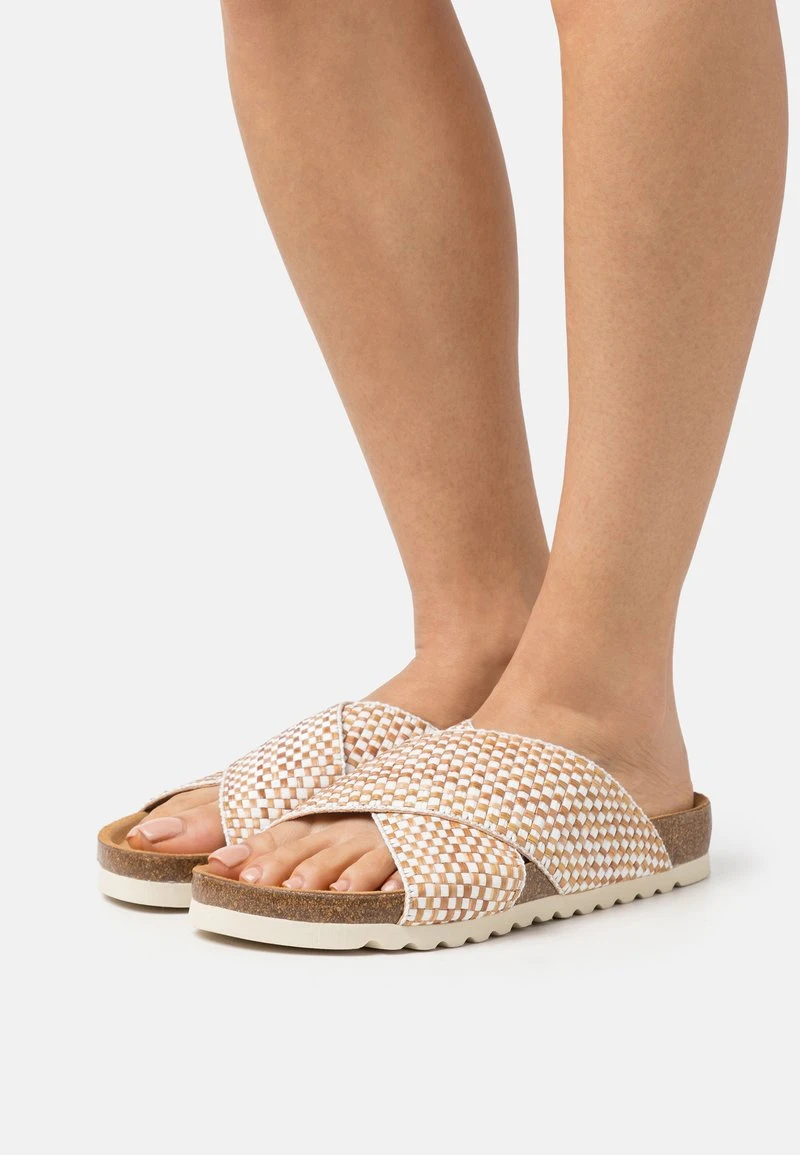 Gabor Pantolette Flach - Natur/weiss 1 Gabor Pantolette Flach - Natur/weiss