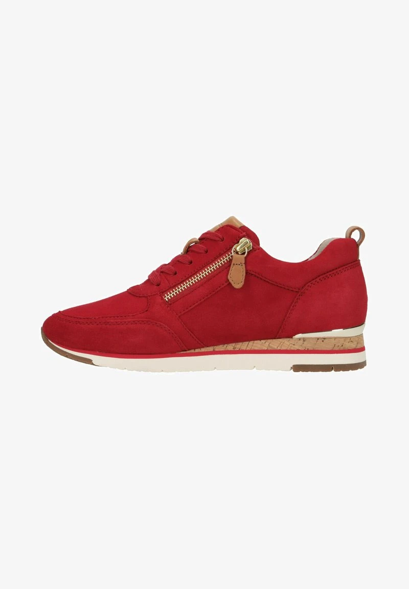 Gabor Sneaker Low - Rot/hellbraun/weiß/gold 1 Gabor Sneaker Low - Rot/hellbraun/weiß/gold