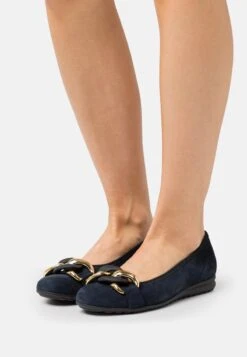 Gabor Comfort Klassischer Ballerina - Dark Blue/uni Gold