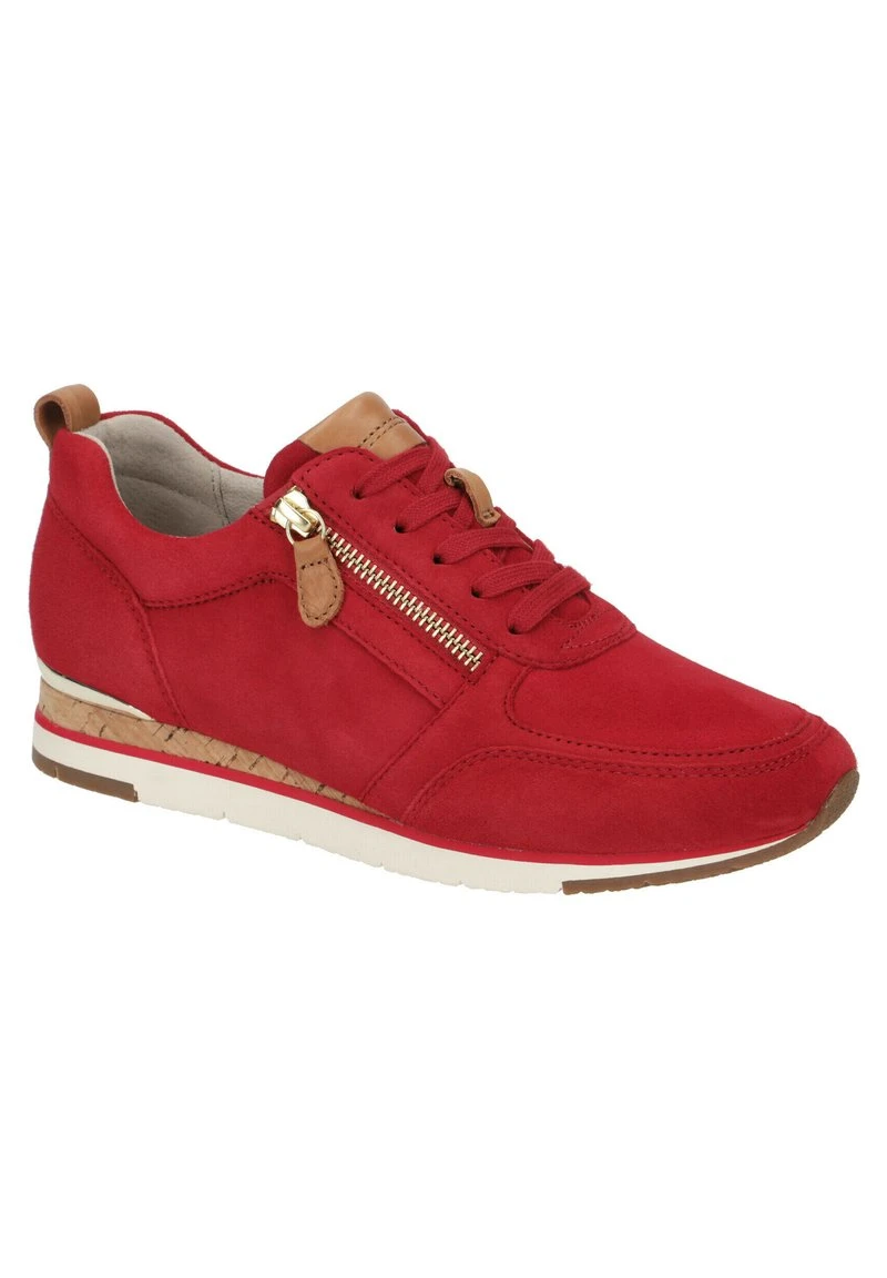 Gabor Sneaker Low - Rot/hellbraun/weiß/gold 2 Gabor Sneaker Low - Rot/hellbraun/weiß/gold – Bild 2