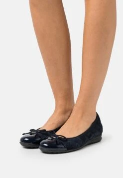 Gabor Comfort Klassischer Ballerina - Dark Blue/gold