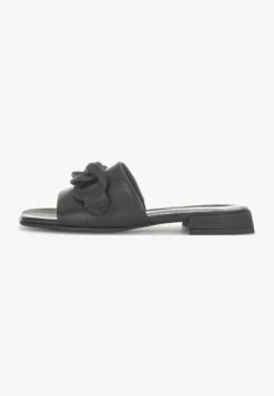 Gabor Pantolette Flach - Schwarz Lds Uni
