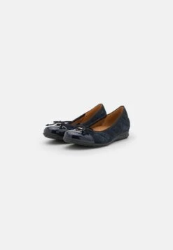 Gabor Comfort Klassischer Ballerina - Dark Blue/gold -Gabor Schuhe Geschaft b4eef6dcbaae4cc5bfb57086b4dfe52b