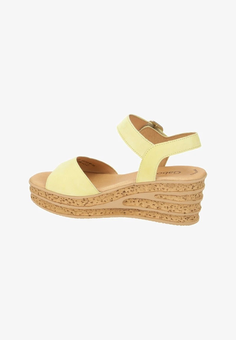 Gabor RIEMCHEN - Plateausandalette - Gelb 1 Gabor RIEMCHEN - Plateausandalette - Gelb