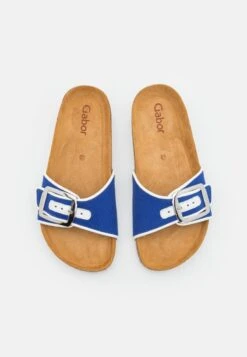 Gabor Pantolette Flach - Saphir/weiß -Gabor Schuhe Geschaft c7e9b185c0334aa7811388482d52bd77