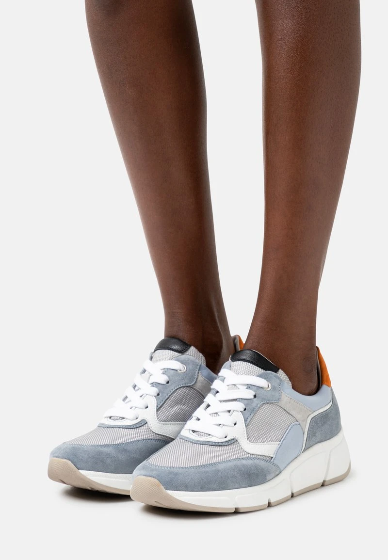 Gabor Comfort Sneaker Low - Grau/cielo/orange 1 Gabor Comfort Sneaker Low - Grau/cielo/orange