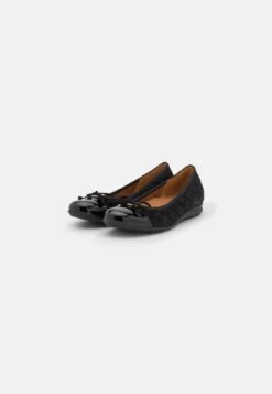 Gabor Comfort Klassischer Ballerina - Schwarz/gold -Gabor Schuhe Geschaft d66ef50552d04924848ec3ad83669c07