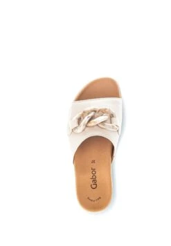 Gabor PANTOLETTEN - Pantolette Flach - Beige -Gabor Schuhe Geschaft da34b6f095114d59a287e43e3e11f761