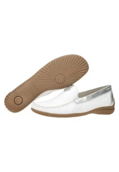 Gabor FLORENZ BEQUEME - Mokassin - Weiß/silber -Gabor Schuhe Geschaft dab47ce9d0d444edb3e678b6d92ee58e