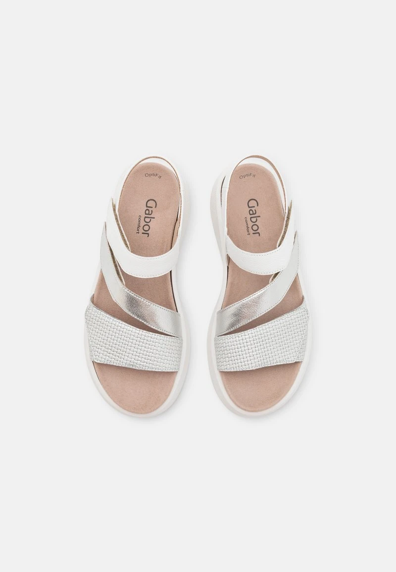 Gabor Comfort Plateausandalette - Silber/weiss 6 Gabor Comfort Plateausandalette - Silber/weiss – Bild 6