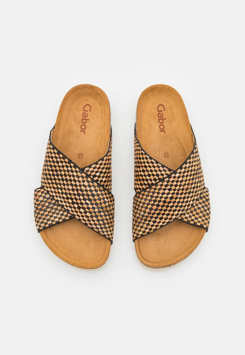 Gabor Pantolette Flach - Natur/schwarz 6 Gabor Pantolette Flach - Natur/schwarz – Bild 6